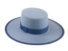 Fur Felt Bolero Hat | The GAUCHO | Custom Handmade Hats Agnoulita Hats 3 | Blue, Light Blue, Rabbit fur felt, Western Style