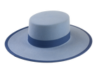 Fur Felt Bolero Hat | The GAUCHO | Custom Handmade Hats Agnoulita Hats 4 | Blue, Light Blue, Rabbit fur felt, Western Style