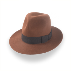 Light Brown Custom Indiana Jones Hat in Premium Fur Felt | The Raider