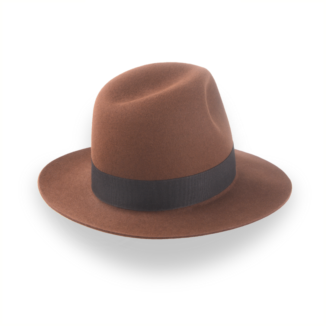 Light Brown Custom Indiana Jones Hat in Premium Fur Felt | The Raider - Agnoulita Hats 4 