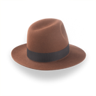 Light Brown Custom Indiana Jones Hat in Premium Fur Felt | The Raider - Agnoulita Hats 4 