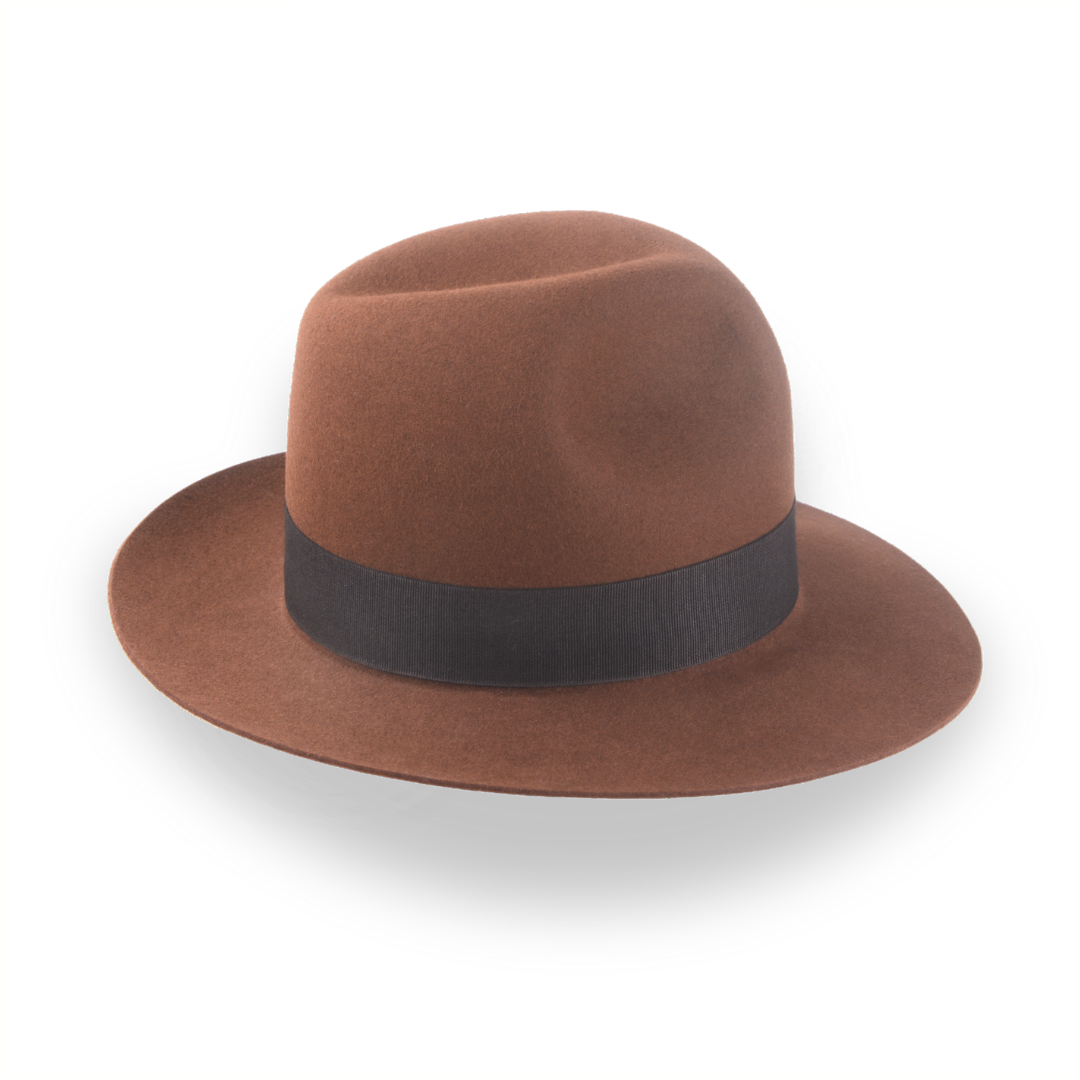 Light Brown Custom Indiana Jones Hat in Premium Fur Felt | The Raider - Agnoulita Hats 5 