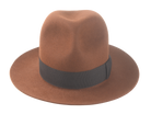 The RAIDER | Agnoulita Custom Handmade Hats Agnoulita Hats 6 | Brown, Cocoa Brown, Explorer, Men's Fedora, Rabbit fur felt