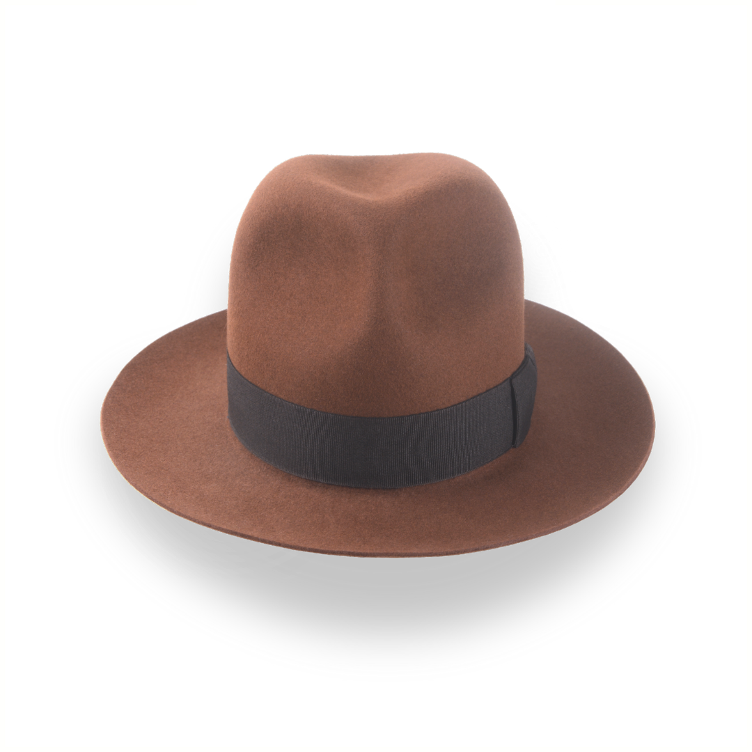 Light Brown Custom Indiana Jones Hat in Premium Fur Felt | The Raider - Agnoulita Hats 6 