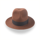 Light Brown Custom Indiana Jones Hat in Premium Fur Felt | The Raider - Agnoulita Hats 6 