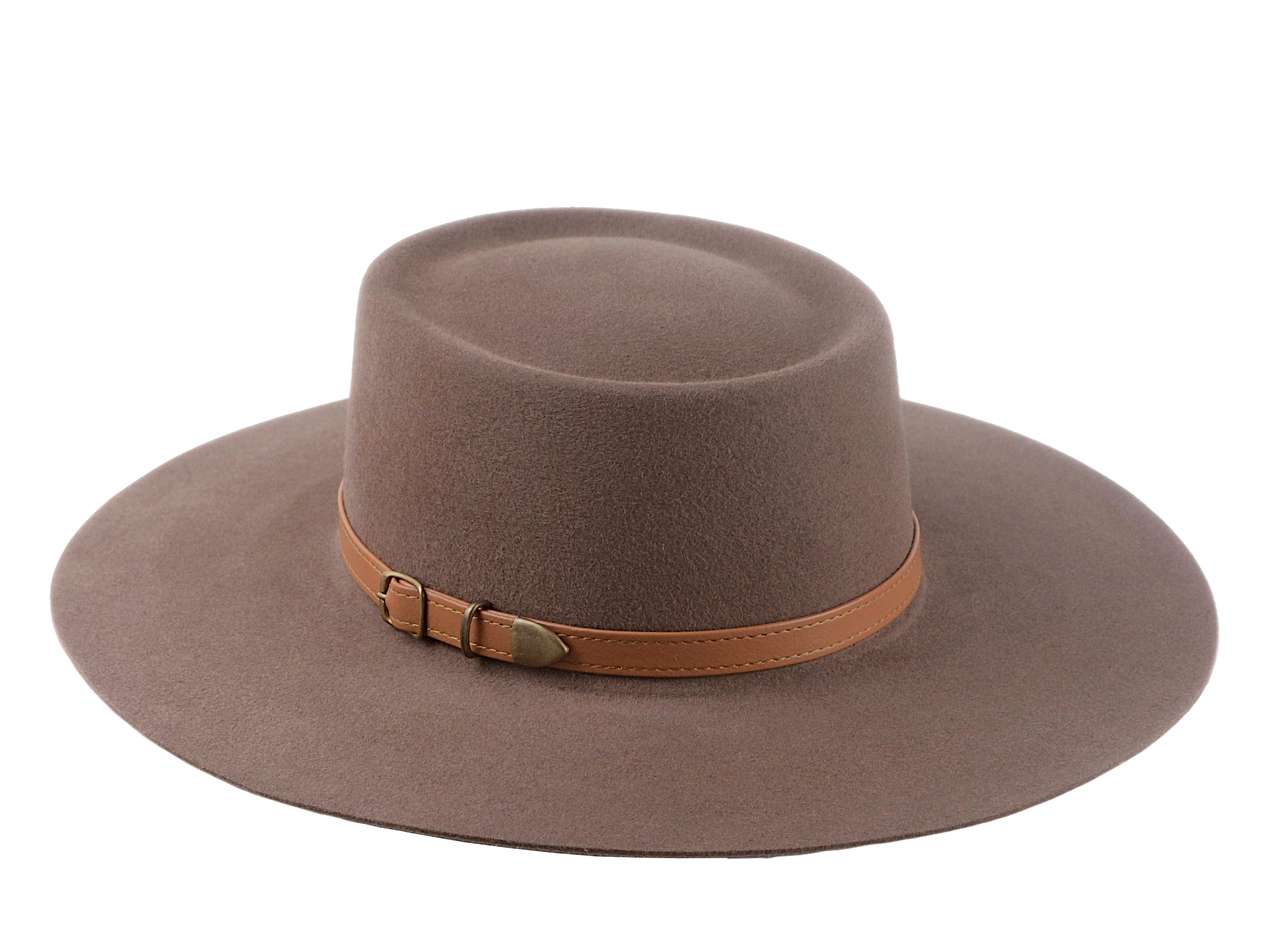 The MOJAVE | Custom Handmade Agnoulita Hats 3 | Desert Taupe, Rabbit fur felt, Telescope, Western Style
