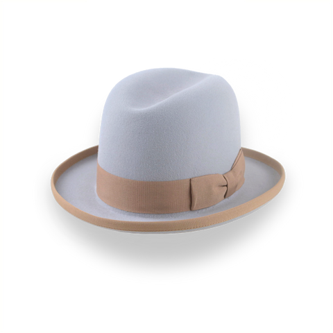 Chapeau Homburg en feutre de fourrure gris clair pour homme | The Earl