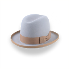 Chapeau Homburg en feutre de fourrure gris clair pour homme | The Earl