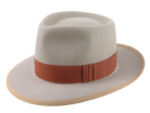 The PANDAMATOR | Agnoulita Custom Handmade Hats Agnoulita Hats 1 | Beige, Men's Fedora, Rabbit fur felt, Teardrop