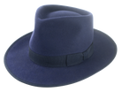 Tony - The Gentleman's Fedora | Agnoulita Hats Agnoulita Hats 1 | Men's Fedora, Navy, Navy Blue, Rabbit fur felt, Teardrop