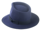 Tony - The Gentleman's Fedora | Agnoulita Hats Agnoulita Hats 3 | Men's Fedora, Navy, Navy Blue, Rabbit fur felt, Teardrop
