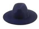 The TAYLOR | Agnoulita Custom Handmade Hats Agnoulita Hats 6 | Center-dent, Navy, Rabbit fur felt, Wide Brim Fedora