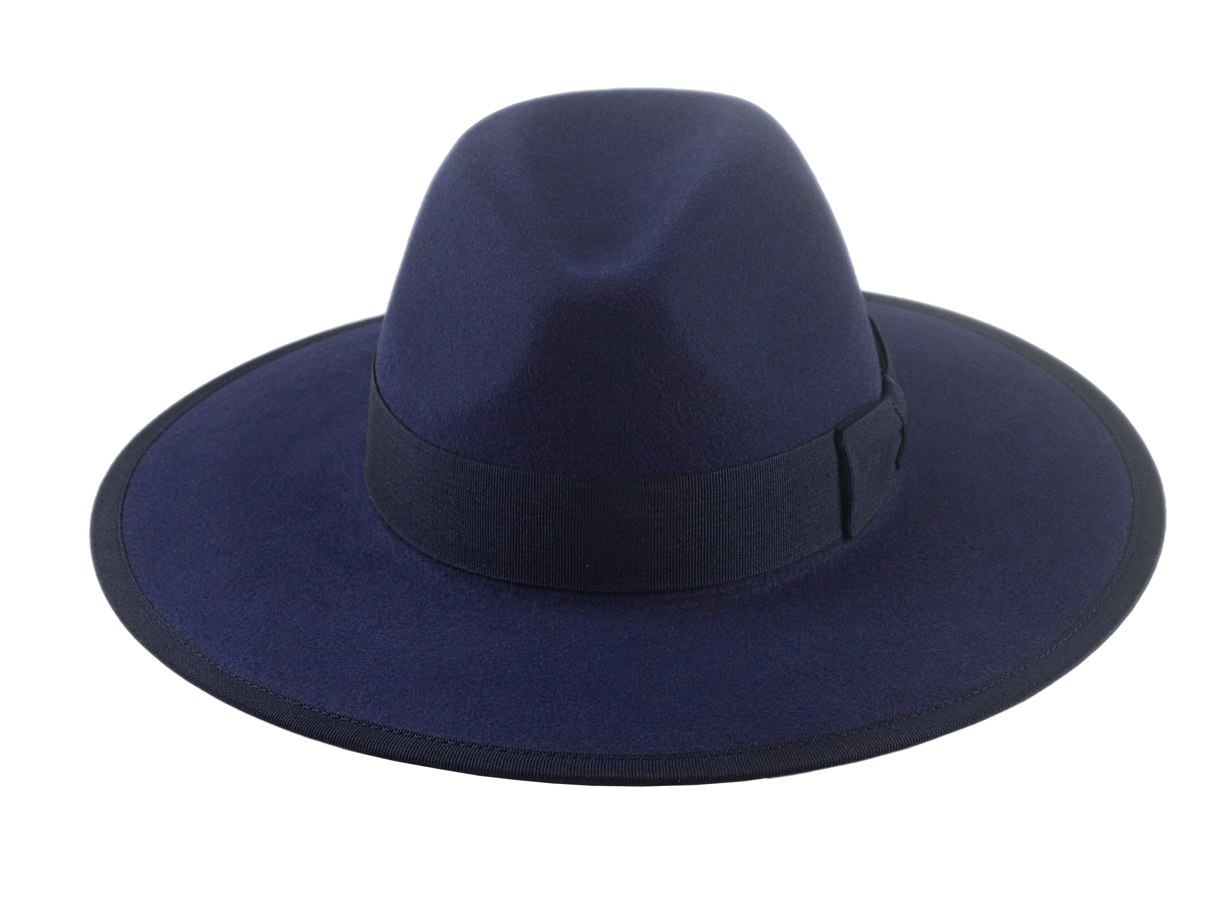 The TAYLOR | Agnoulita Custom Handmade Hats Agnoulita Hats 6 | Center-dent, Navy, Rabbit fur felt, Wide Brim Fedora