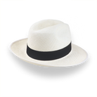 Off-White Mens Panama Fedora Hat in Toquilla Straw | The Equator - Agnoulita Hats 4 