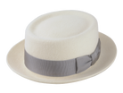 The Antico - Premium Wool Felt Porkpie Fedora For Men or Women with in Ivory White Color | Agnoulita Quality Custom Hats 1
