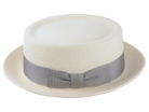 The Antico - Premium Wool Felt Porkpie Fedora For Men or Women with in Ivory White Color | Agnoulita Quality Custom Hats 2