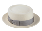 The Antico - Premium Wool Felt Porkpie Fedora For Men or Women with in Ivory White Color | Agnoulita Quality Custom Hats 3