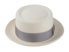 The Antico - Premium Wool Felt Porkpie Fedora For Men or Women with in Ivory White Color | Agnoulita Quality Custom Hats 6