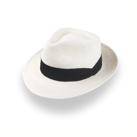 Chapeau Fedora Panama Trilby blanc cassé en paille Toquilla | La Viento