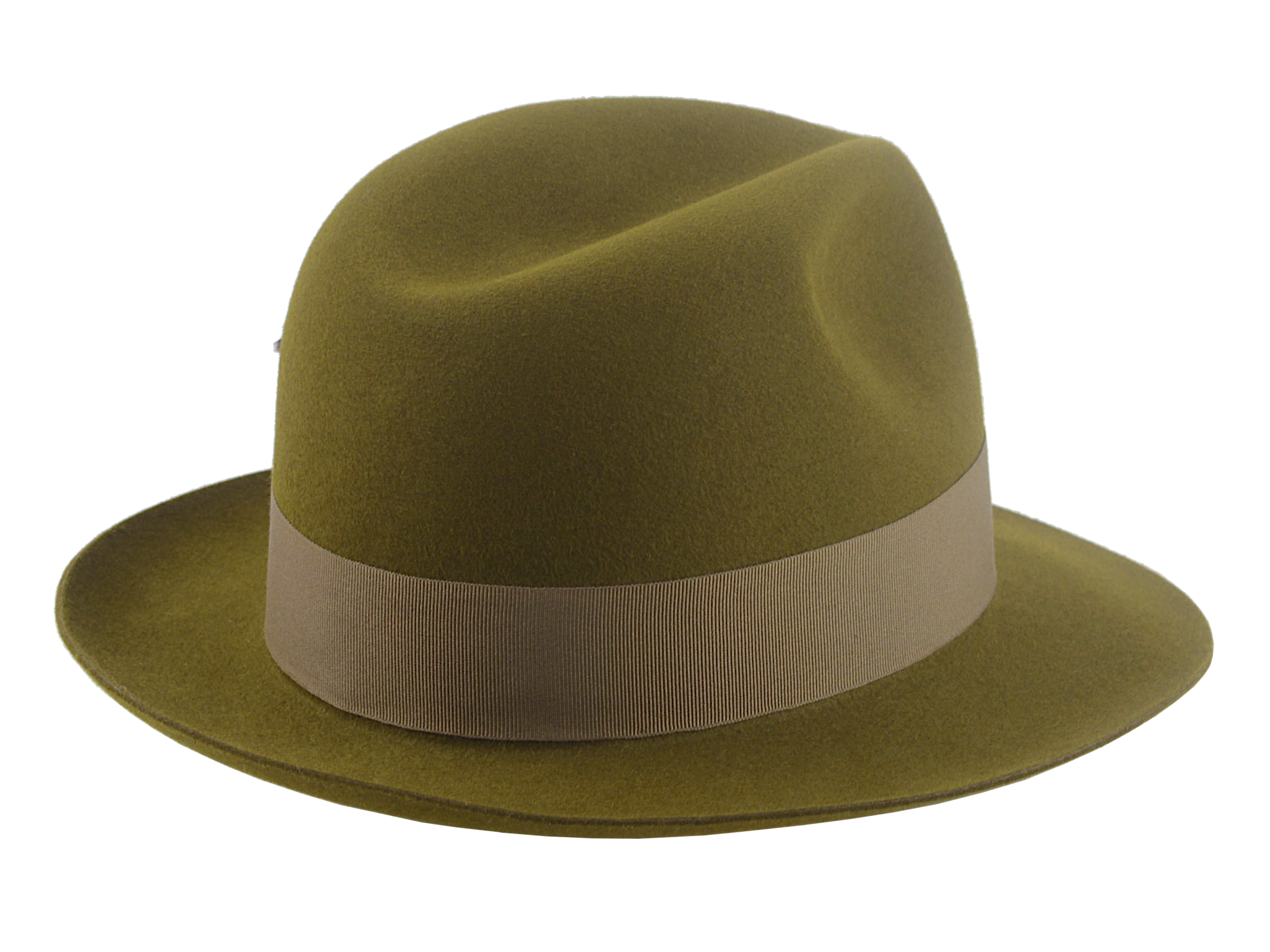 The PHOENIX | Agnoulita Custom Handmade Hats Agnoulita Hats 4 | Center-dent, Green, Olive Green, Rabbit fur felt, Unisex Fedora