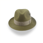 Olive Green Medium Brim Trilby Fedora in Fur Felt | The Phoenix - Agnoulita 6 