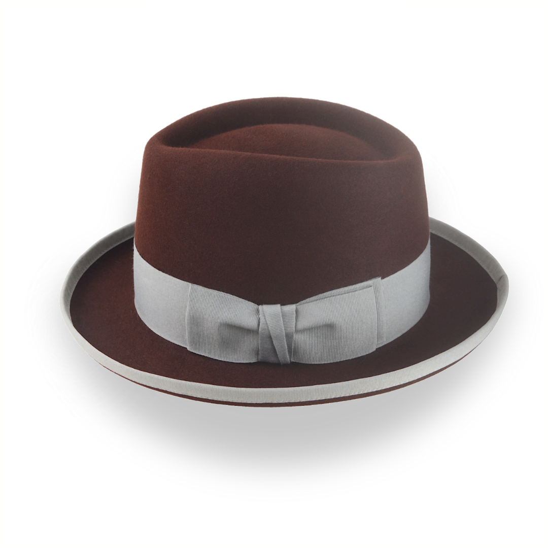 Oxblood Teardrop Crown Homburg Hat in Fur Felt | The Marathon - Agnoulita 2 