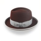 Oxblood Teardrop Crown Homburg Hat in Fur Felt | The Marathon - Agnoulita 2 