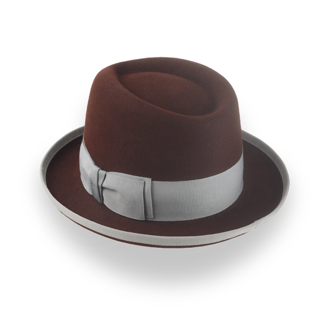 Oxblood Teardrop Crown Homburg Hat in Fur Felt | The Marathon - Agnoulita Hats 3 