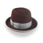 Oxblood Teardrop Crown Homburg Hat in Fur Felt | The Marathon - Agnoulita 3 