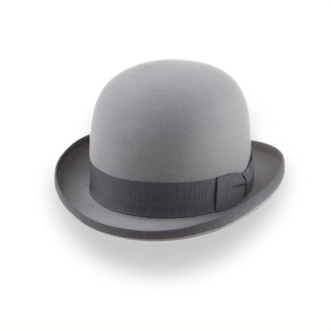 Pewter Grey Men's Bowler Hat in Stylish Fur Felt | The Coke