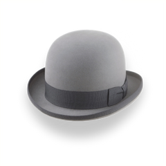 Pewter Grey Men's Bowler Hat in Stylish Fur Felt | The Coke