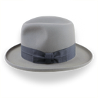 Pewter Grey Pencil Brim Fedora with Exclusive Ribbon Hatband | The Hiero - Agnoulita 2 