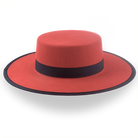 Red Western Hat with Flat Top in Premium Wool Felt | The Bolero - Agnoulita 5 