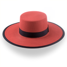 Red Western Hat with Flat Top in Premium Wool Felt | The Bolero - Agnoulita 6 