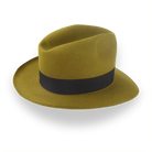 Retro Mustard Fedora Hat in Artisanal Beaver Fur Felt | The Chacho - Agnoulita 4 