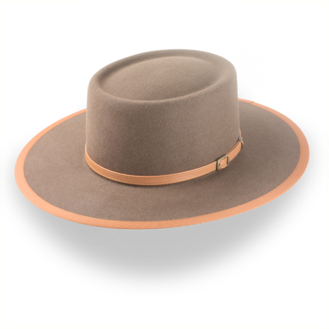 Taupe Brown Wide Brim Western Country Hut im Pelz Filz | Der Talisman (Kopie)