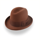 Rust Homburg Hat For Men in Rich Fur Felt | The Mage - Agnoulita Hats 1 