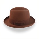 Rust Homburg Hat For Men in Rich Fur Felt | The Mage - Agnoulita 2 