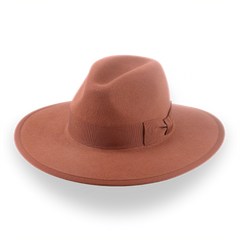 Sombrero Fedora Rust Wide Brim en Fieltro de piel con clase | The Taylor