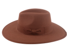 The TAYLOR | Agnoulita Custom Handmade Hats Agnoulita Hats 2 | Center-dent, Rabbit fur felt, Rust, Wide Brim Fedora