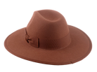 The TAYLOR | Agnoulita Custom Handmade Hats Agnoulita Hats 3 | Center-dent, Rabbit fur felt, Rust, Wide Brim Fedora
