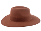 The TAYLOR | Agnoulita Custom Handmade Hats Agnoulita Hats 5 | Center-dent, Rabbit fur felt, Rust, Wide Brim Fedora