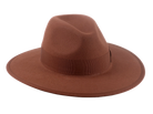 The TAYLOR | Agnoulita Custom Handmade Hats Agnoulita Hats 6 | Center-dent, Rabbit fur felt, Rust, Wide Brim Fedora