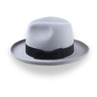 Silver Grey Homburg Fedora Hat in Smooth Fur Felt | The Aerolithe - Agnoulita Hats 2 