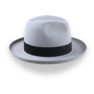 Silver Grey Homburg Fedora Hat in Smooth Fur Felt | The Aerolithe - Agnoulita Hats 5 