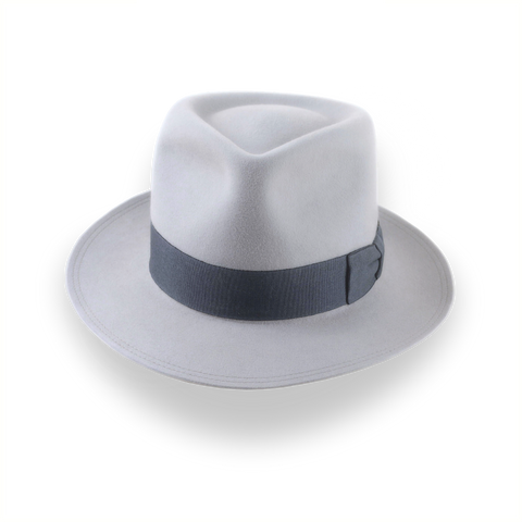 Chapeau Fedora en forme de goutte pour hommes, gris argent | The Howitzer