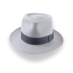 Silver Grey Men's Teardrop Fedora Hat | The Howitzer