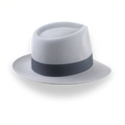 Silver Grey Men's Teardrop Fedora Hat | The Howitzer - Agnoulita Hats 4 