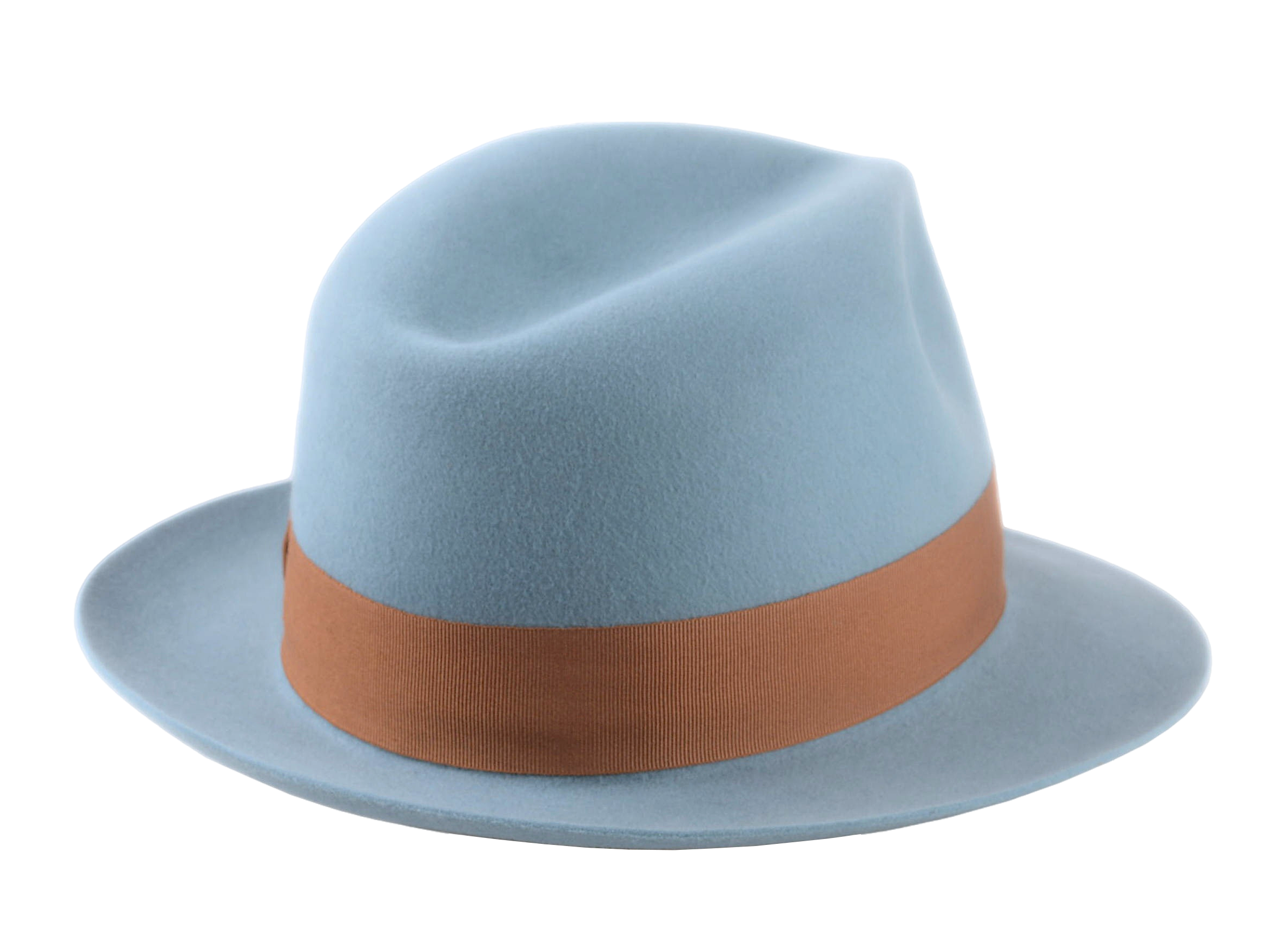 The PHOENIX | Agnoulita Custom Handmade Hats Agnoulita Hats 4 | Center-dent, Rabbit fur felt, Sky Blue, Unisex Fedora