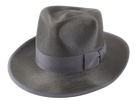 The OLIVER | Agnoulita Custom Handmade Hats Agnoulita Hats 1 | Hare Felt, Rabbit fur felt, Smoke Grey, Teardrop, Wide Brim Fedora
